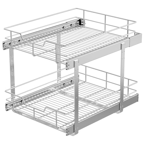 2 Tier Pull Out Cabinet Organizer 18" W X 22" D