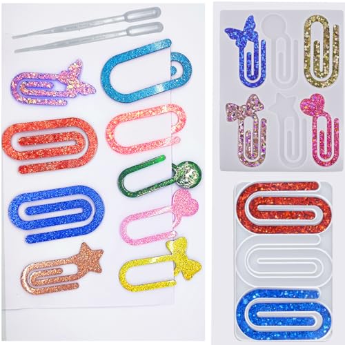 Resin Bookmark Mold Silicone Molds for Epoxy Paperclips (2 Count)