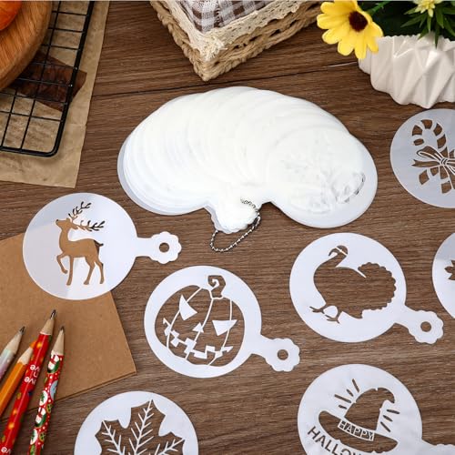 36 Pcs Holiday Cookie Cake Stencils Baking Templates (36 Count)