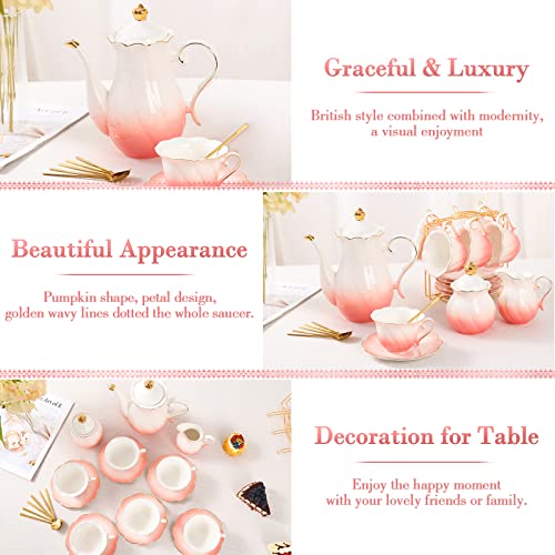 22 pcs Porcelain Tea Set for 6