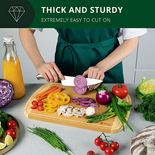 Wooden Cutting Boards for Kitchen Meal Prep & Serving