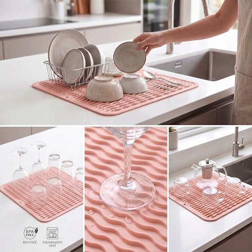 Silicone Dish Drying Mat for Multiple Usage