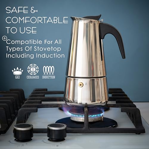 9 Cup Greca Moka Pot (9 Espresso Cups)