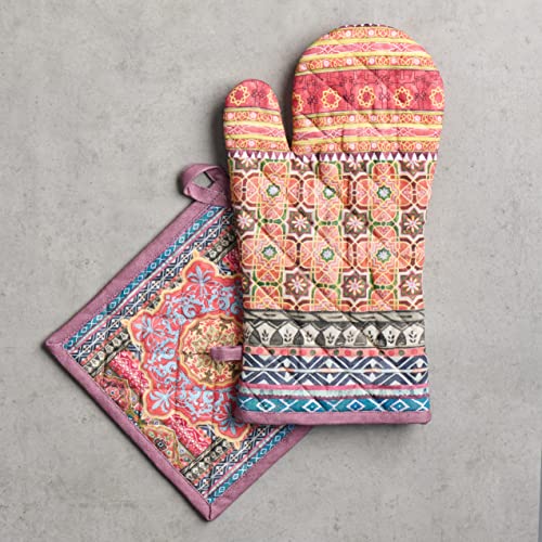 100% Cotton Oven Mitt & Pot Holder Set (2 Count)