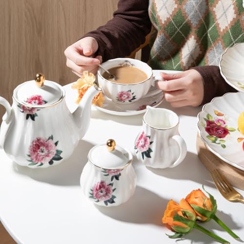 Sweejar Porcelain Tea Sets British Royal Series (22 Count)