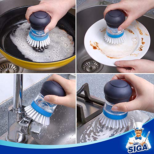 Soap Dispensing Palm Brush Storage Set