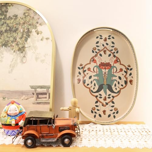 Oval Plastic Serving Tray with Handles