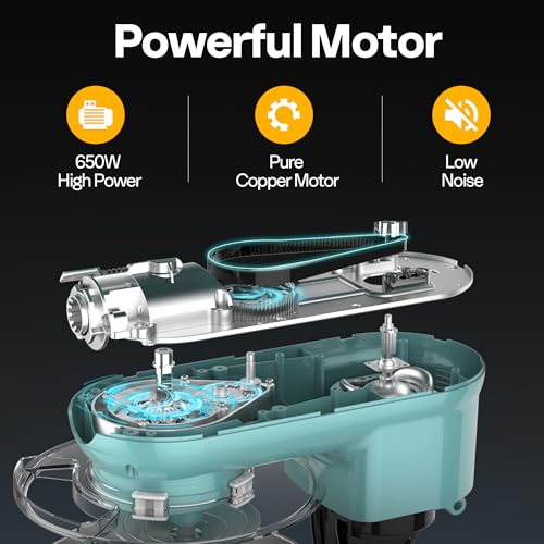 3-in-1 Stand Mixer, 6-Quart Tilt-Head Mixer, 10 Speeds, Blue