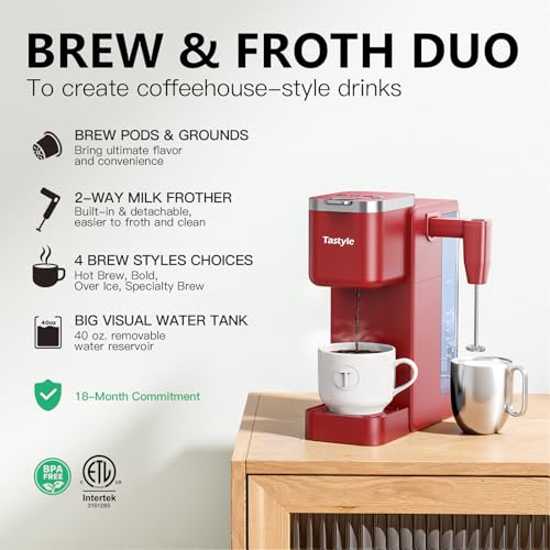 Single Serve Coffee Maker with Built