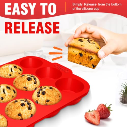 Silicone Muffin Pan with Metal Frame (24 Count)