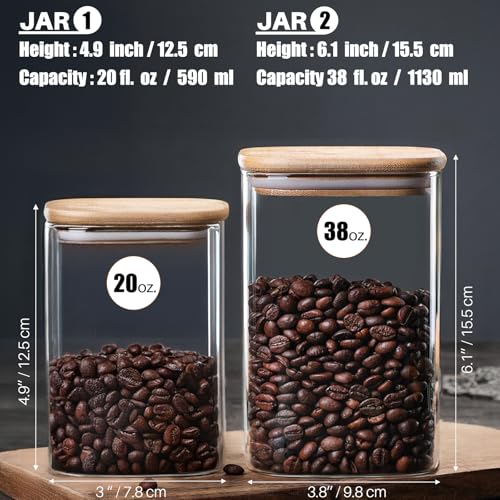 Glass Food Storage Jars with Airtight Lids