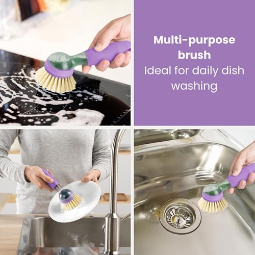 Rengo Dish Brush with Soap Dispenser