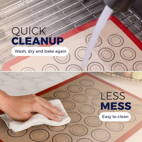 Macaron Baking Mat Silicone Non Stick (4 Count)