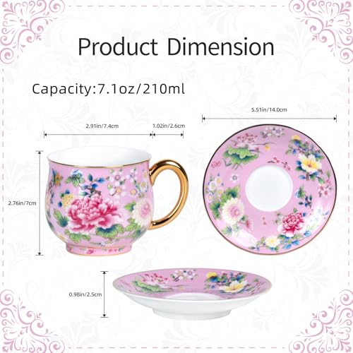 Tea Cup and Saucer (2 Count)