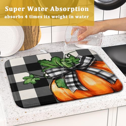 16"x18" Fall Decorative Dish Drying Mat