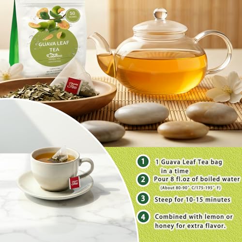 Guava Leaves Tea Bags (50 Count)