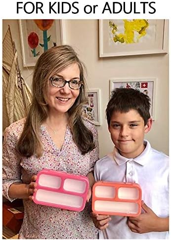 kinsho MINI Lunch-Box Snack Containers for Kids | SMALL Bento-Box Portion Container | Toddler Pre-School | Leak-proof Boxes for Work, Travel | Best for Adults Boys Girls | Pink Purple, Coral 3 pack - Blissbrew