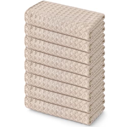 Microfiber Waffle Weave Kitchen Towels (8 Count)