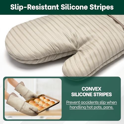 Heat Resistant 500°F Kitchen Oven Mitts 2 (2 Count)