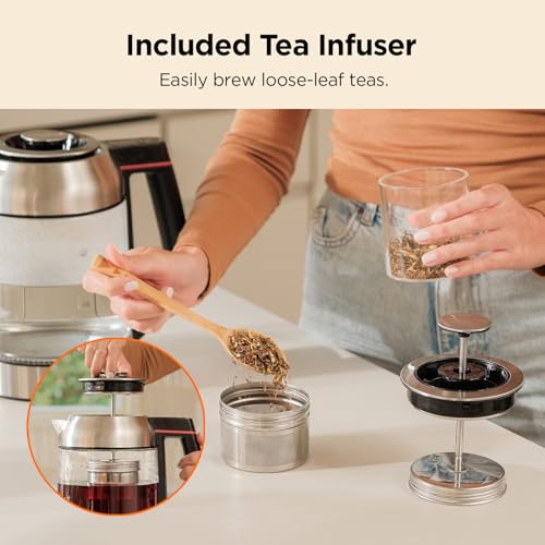 1.7L Glass Electric Kettle with Tea Infuser