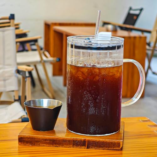 20oz Glass Tumblers with Lids and Straws (2 Count)