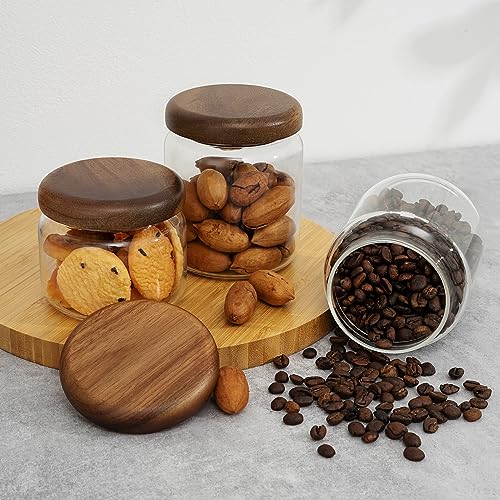 1 PC Small Glass Storage Jars with Airtight Lids