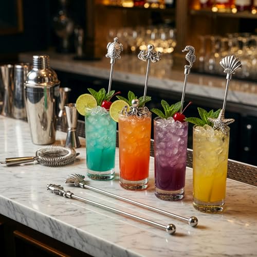 6 Pieces 7.5'' Metal Stir Sticks (6 Count)
