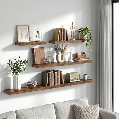 12 Inch Floating Shelves Wall Mounted for Display (2 Count)