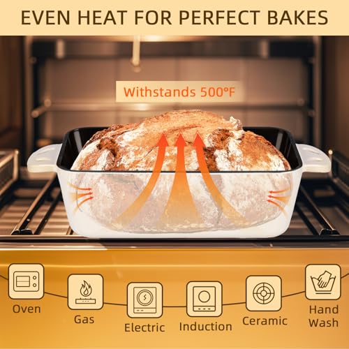 9x5 Enameled Cast Iron Loaf Pan with Lid
