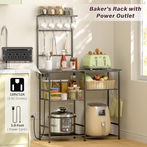 Bakers Rack with Power Outlet