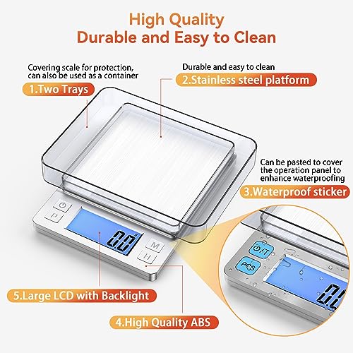 Upgraded Small Food Scale with 0.1 g
