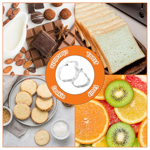 6Pcs Pumpkin Cookie Cutters Fall Pumpkin Shape Cookie Cutting Molds Cute Biscuit Cutters for Autumn Harvest Thanksgiving Halloween DIY Craft Baking Supplies (6 Count)