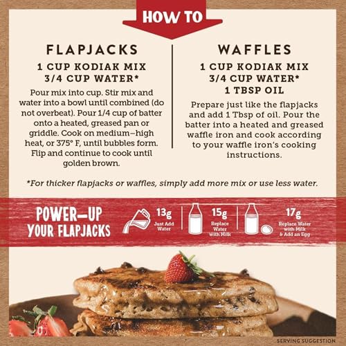 Kodiak Power Cakes Chocolate Chip Pancake & Waffle Mix (108 Ounce)