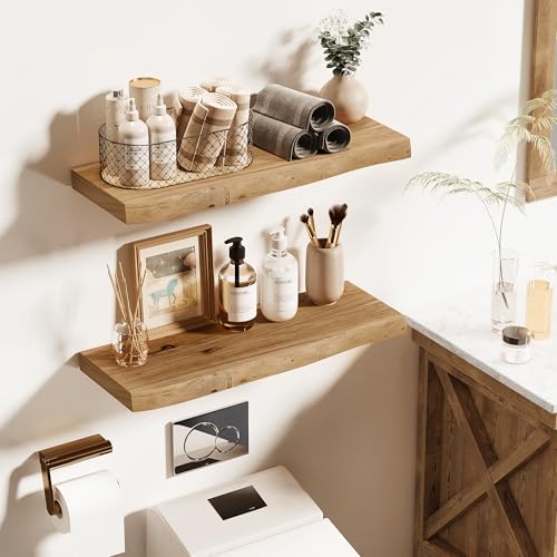 Wood Floating Shelves Live Edge 72” Set of 1