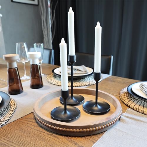 Wood Decorative Serving Tray with Bead