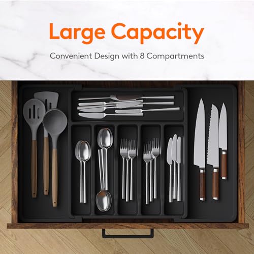 Extra Large Silverware Drawer Organizer