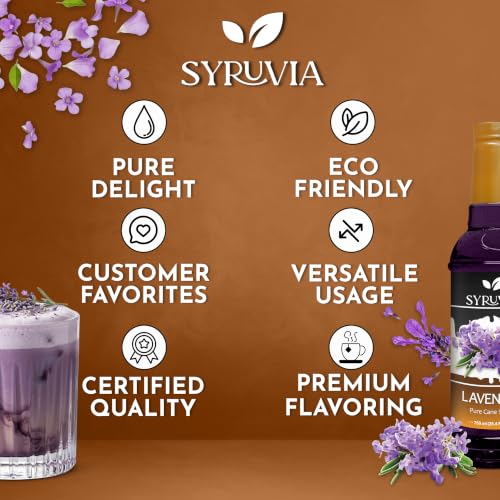 Coffee Syrup Lavender Flavored Syrup for Drinks (25.4 Fl Oz)