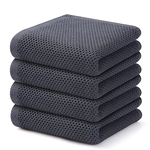 100% Cotton Waffle Weave Kitchen Towels (4 Count)