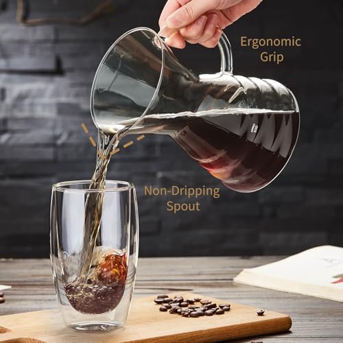 Pour Over Coffee Maker with Permanent Stainless Filter 27 fl oz (27 Fl Oz)