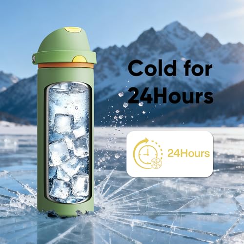 Insulated Water Bottle with Straw