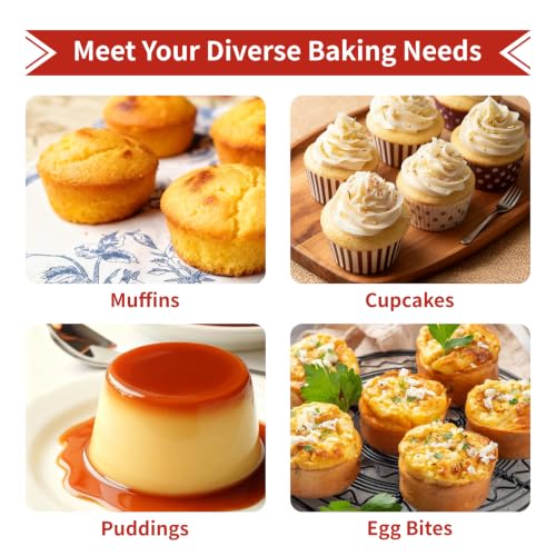 Silicone Muffin Pan with Metal Reinforced Frame (3 Count)