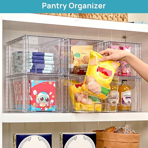 8 Pack Large Stackable Storage Drawers (8 Count)