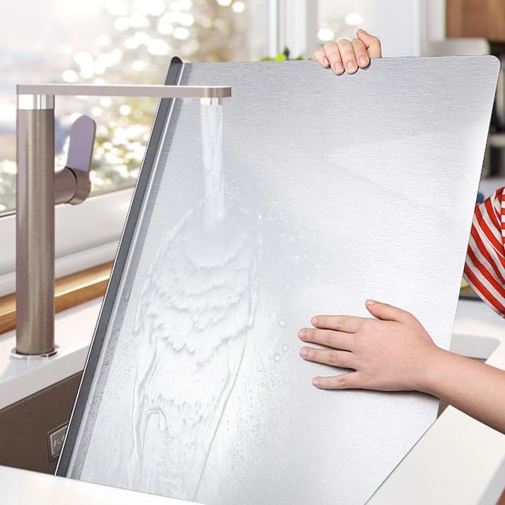 Stainless Steel Cutting Boards with Lip for Kitchen