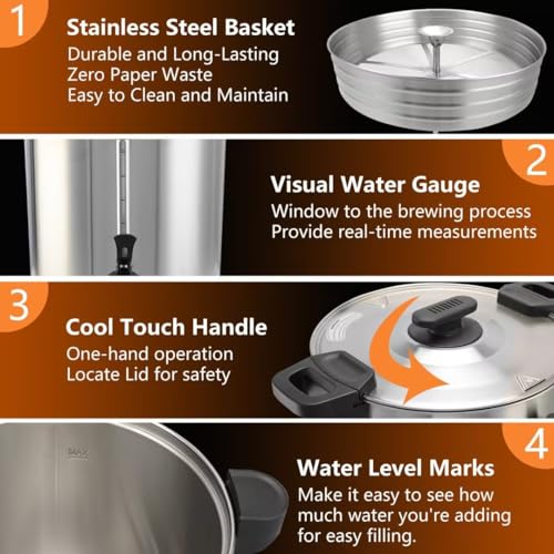 95 Cup 16L 4.23Gallon Commercial Coffee Urn
