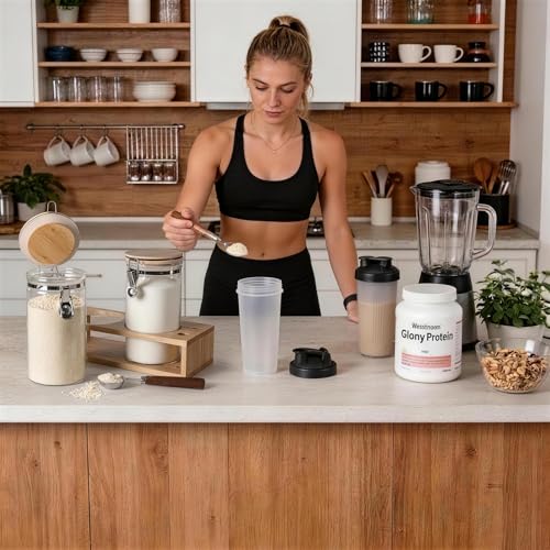 Glass Protein Powder Container Set (5 Count)