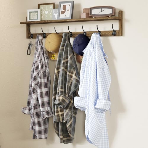 35" L Wooden Coat Rack Wall Mount