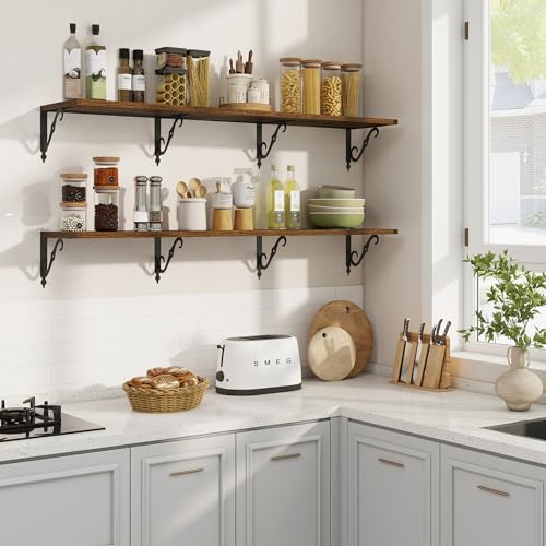 12 Inch Deep Floating Shelves for Wall (2 Count)