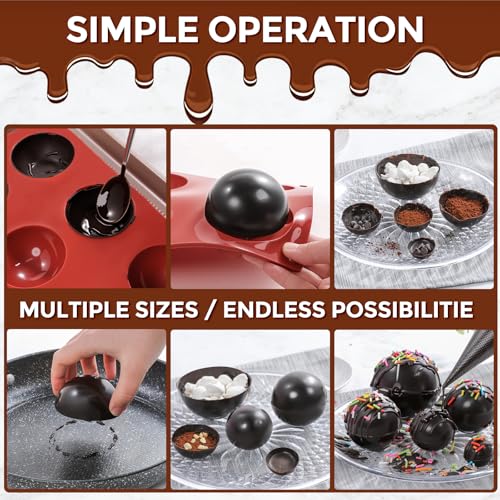 6 Holes Silicone Hot Chocolate Bomb Molds (2 Count)