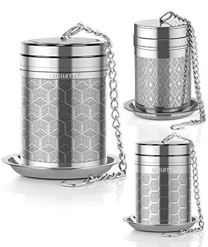 2+1）Pack 304 Steel Fine Mesh Tea Infusers for Loose Leaf Tea