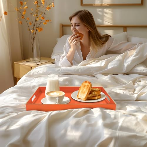 Orange Decorative Tray for Coffee Table